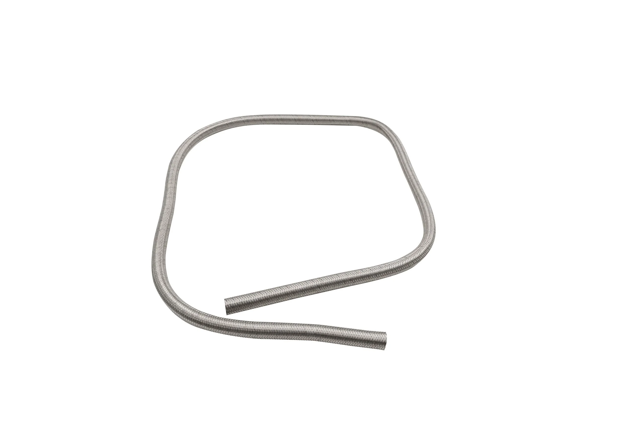 1/2" I.D. (#8) Braided Stainless Line, 5' Length - Skinpacked