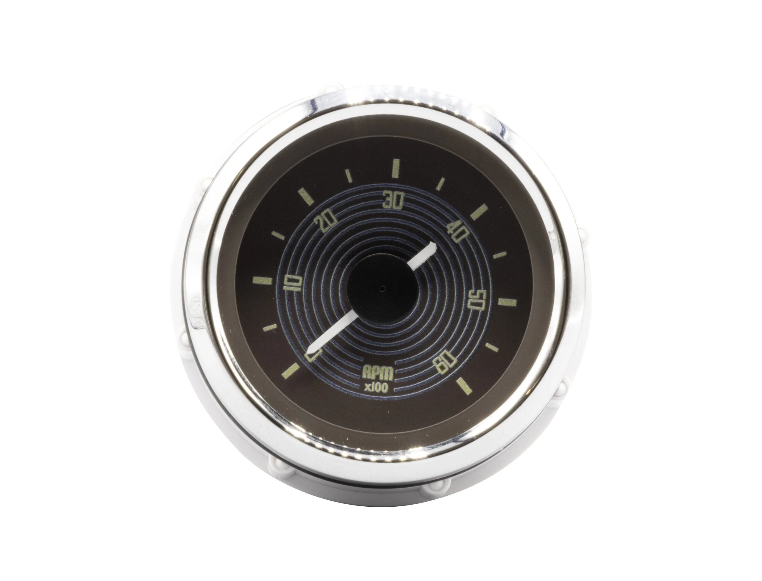 52mm 0-6000 RPM Chrome Bezel, Brown Dial Tachometer for Type 1 & 2