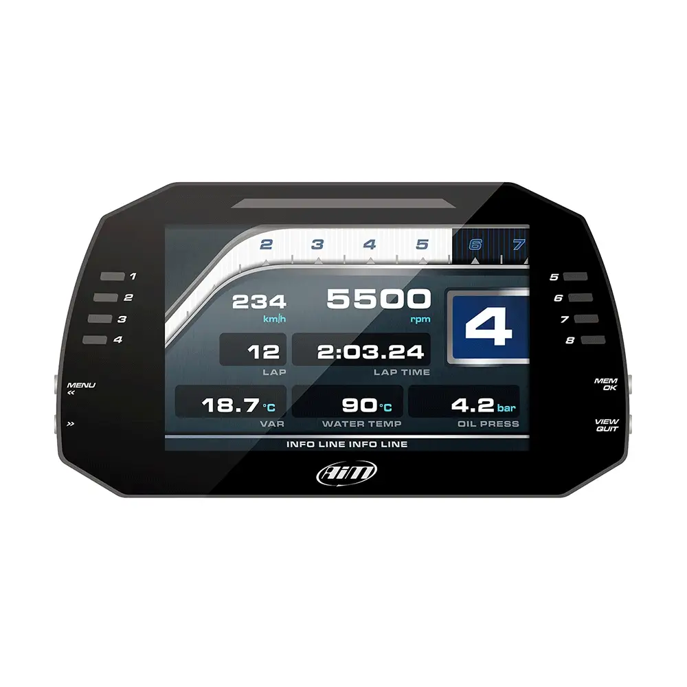 AiM Sports MXG 1.3 Large Color TFT Dash and Data Logger - Image 2