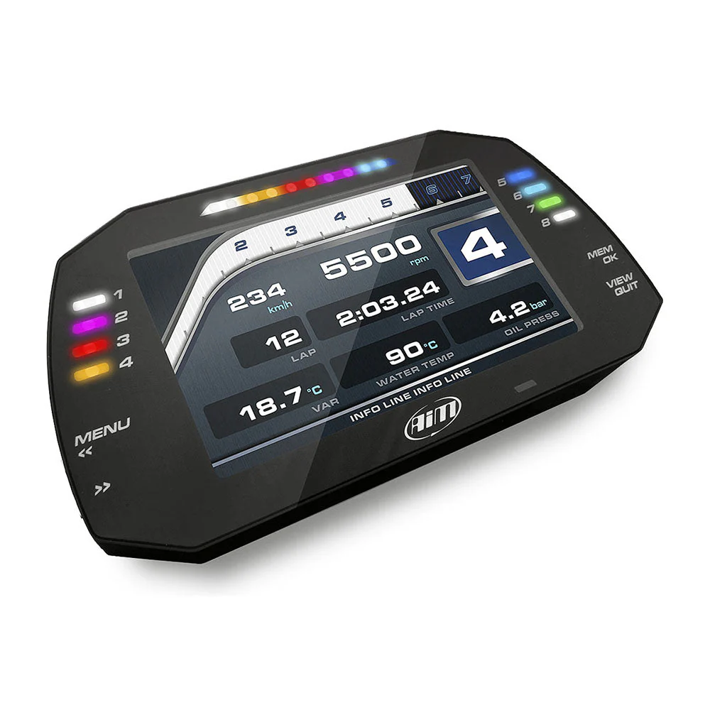 AiM Sports MXG 1.3 Large Color TFT Dash and Data Logger - Image 4