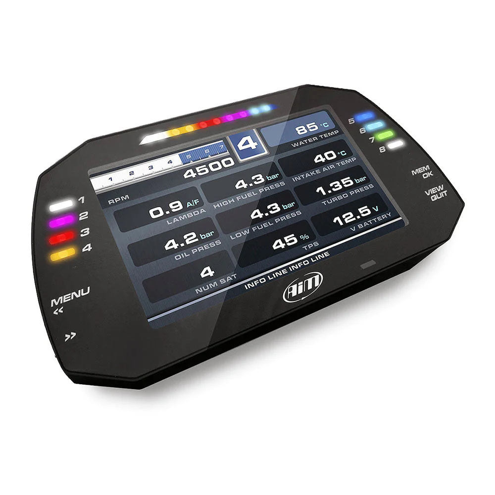 AiM Sports MXG 1.3 Large Color TFT Dash and Data Logger - Image 5