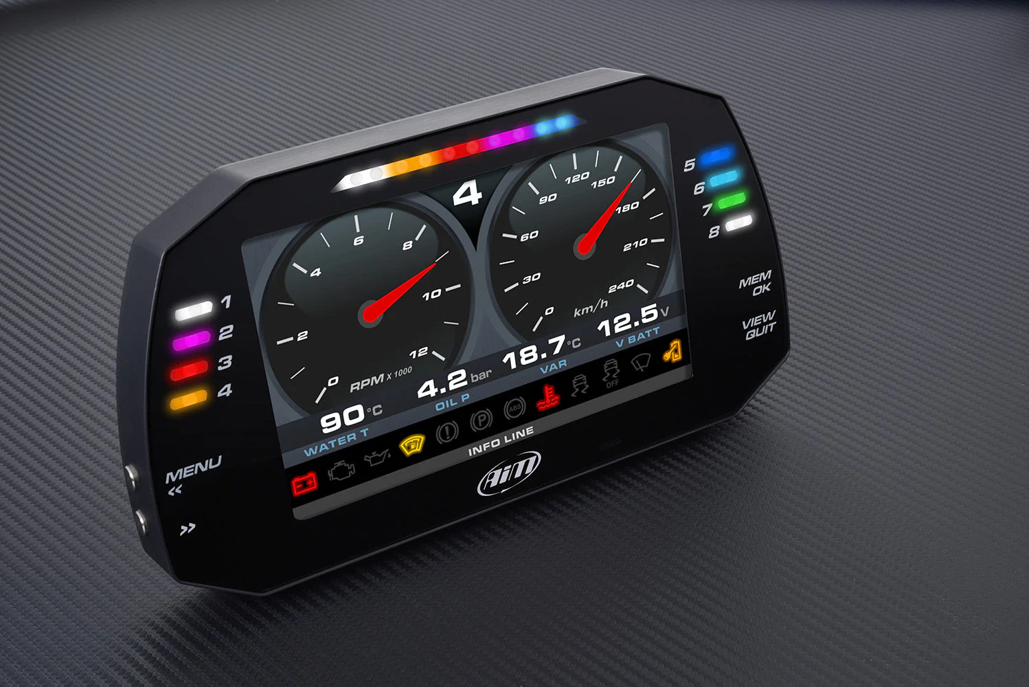 AiM Sports MXG 1.3 Strada Large Color TFT Dash - Image 11