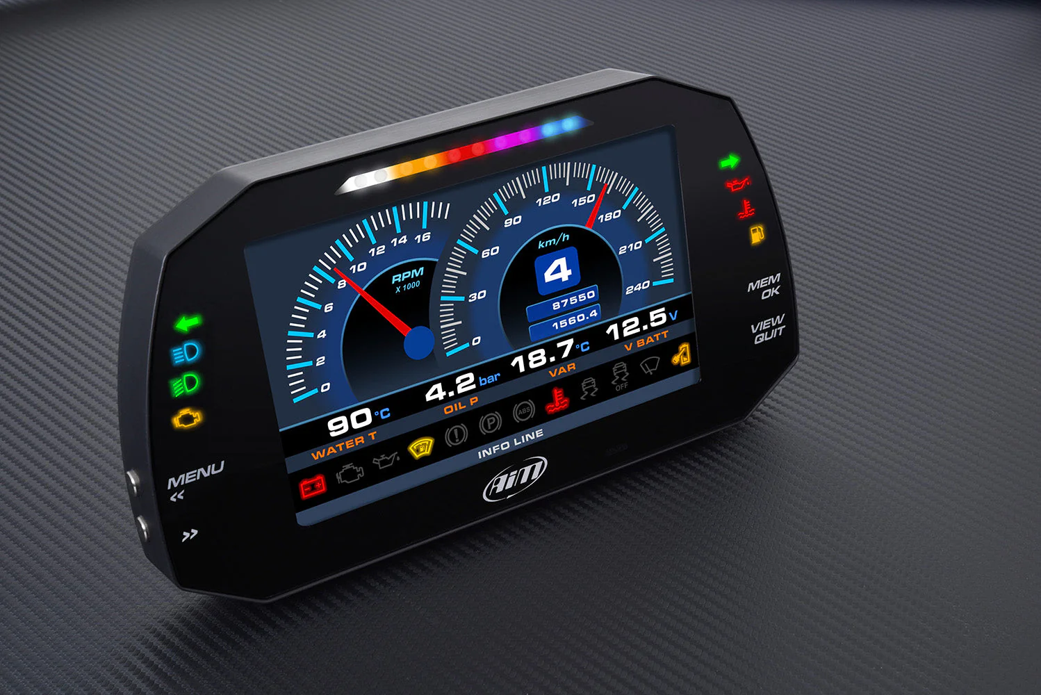 AiM Sports MXG 1.3 Strada Large Color TFT Dash - Image 13