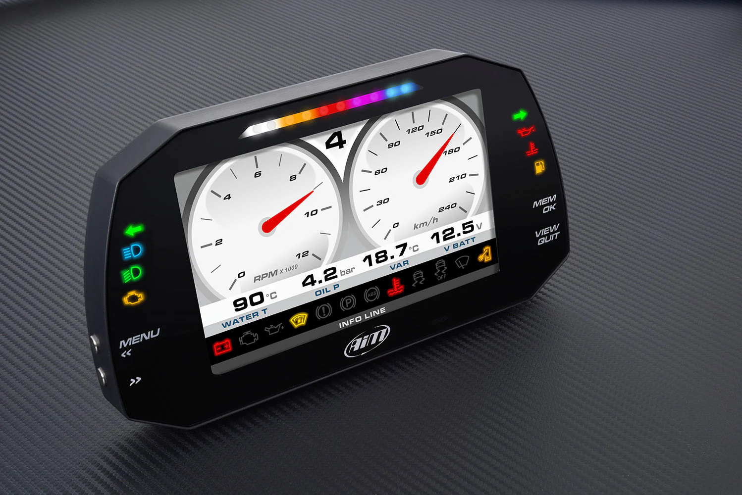 AiM Sports MXG 1.3 Strada Large Color TFT Dash - Image 14