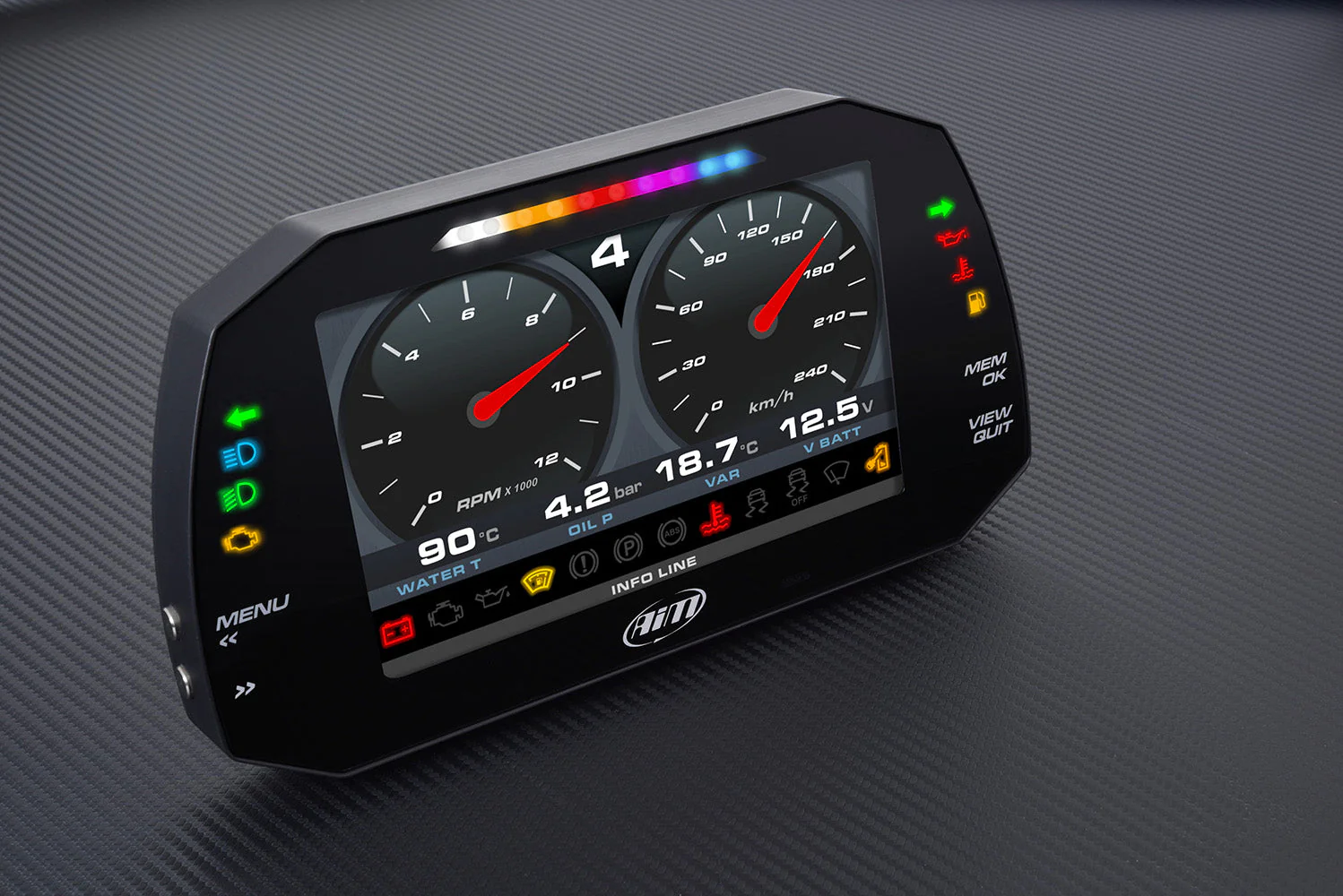 AiM Sports MXG 1.3 Strada Large Color TFT Dash - Image 15