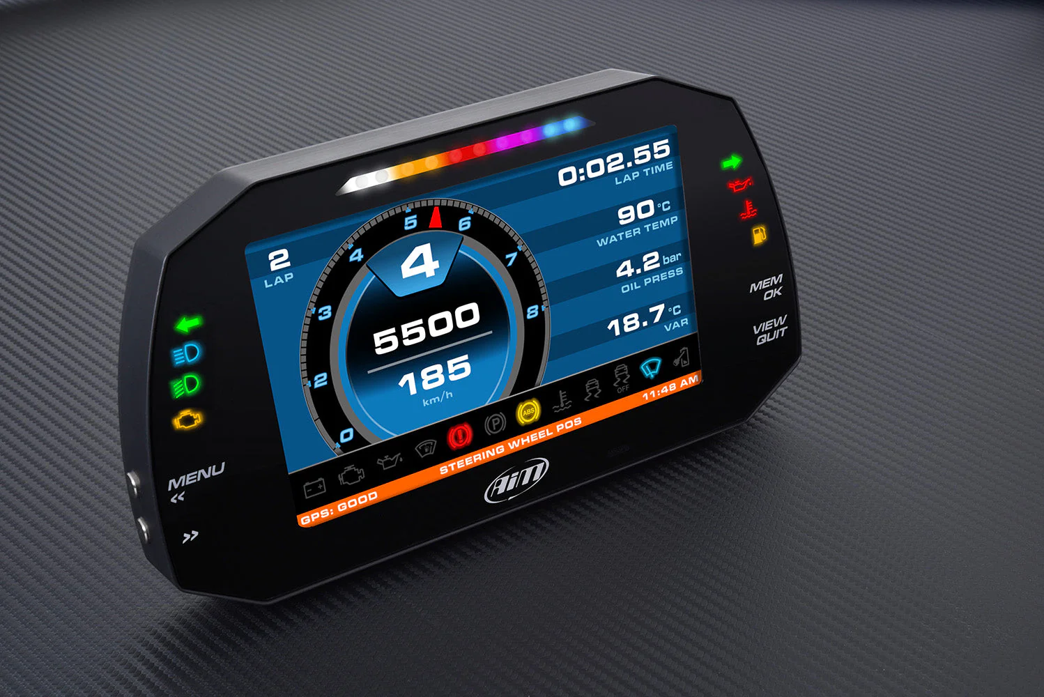 AiM Sports MXG 1.3 Strada Large Color TFT Dash - Image 16