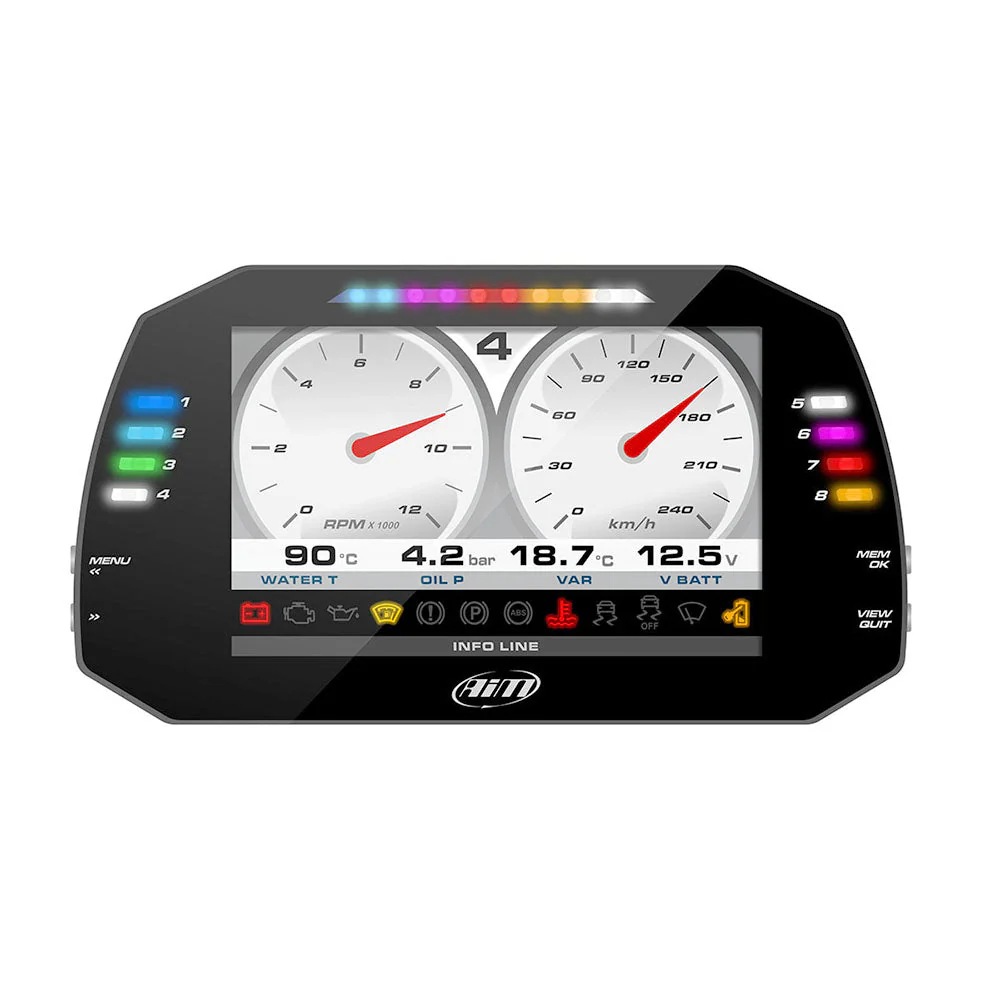 AiM Sports MXG 1.3 Strada Large Color TFT Dash - Image 4