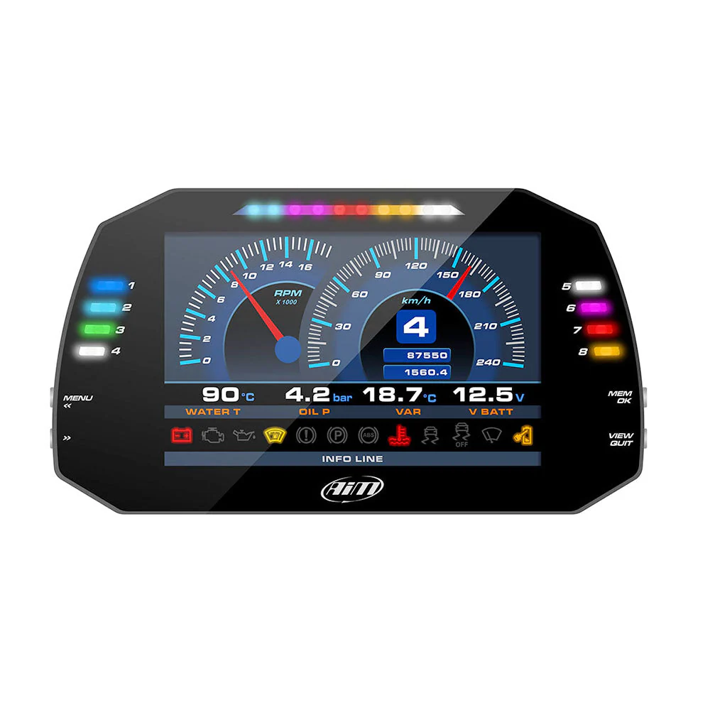 AiM Sports MXG 1.3 Strada Large Color TFT Dash - Image 5