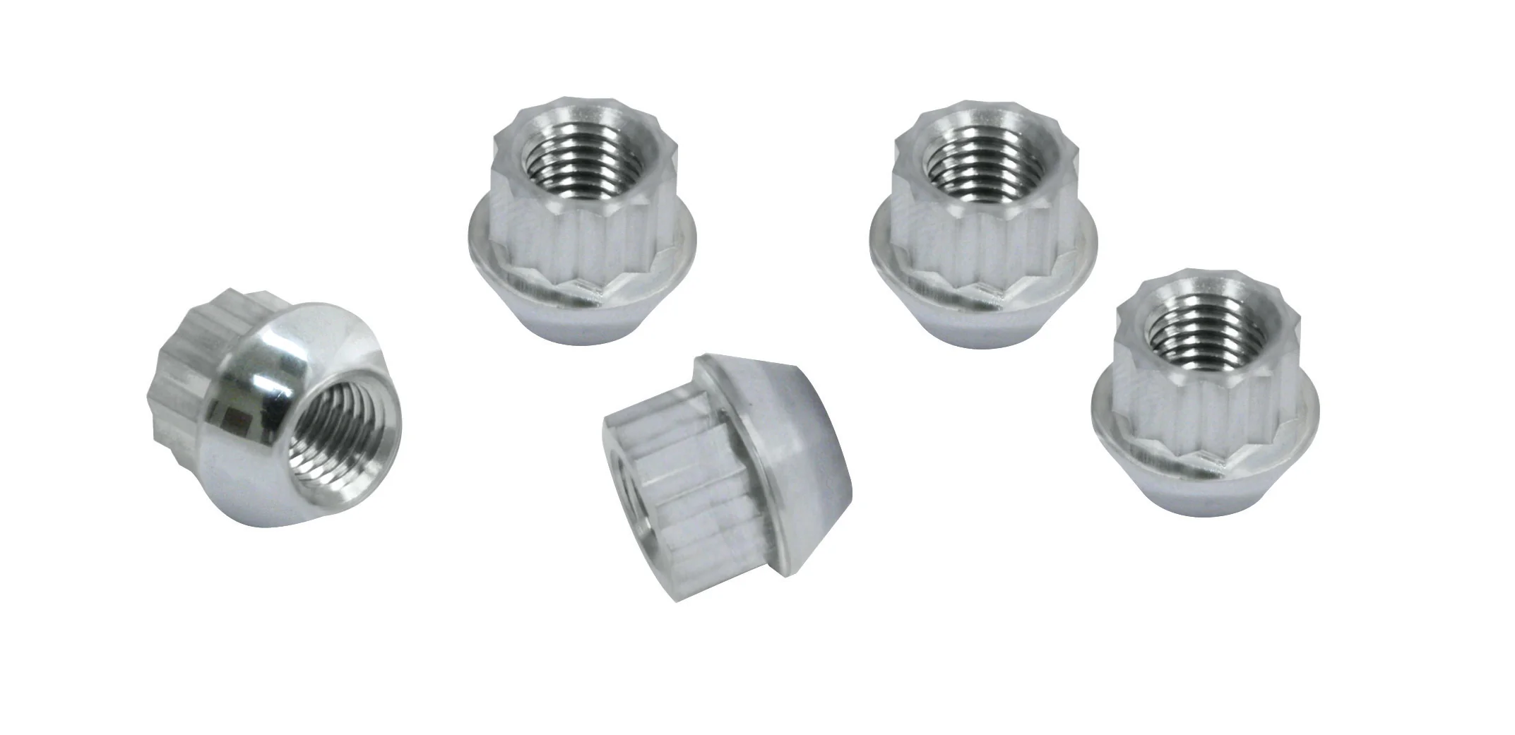 Alloy Lug Nuts, Chrome, M14-1.5, Set of 5