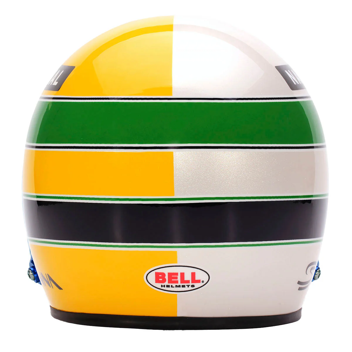Bell Ayrton Senna 30 Year Legacy 1:2 Scale F1 Mini Helmet | Yellow & Pearl Liveries - Image 5