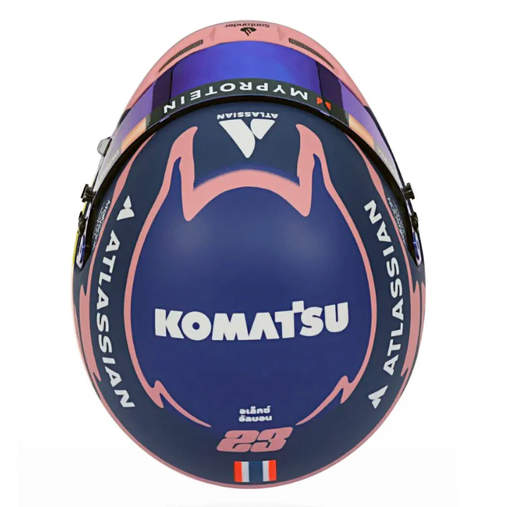 Bell HP77 Alex Albon 1:2 Scale F1 Mini Helmet | Williams 2025 F1 Season - Image 3