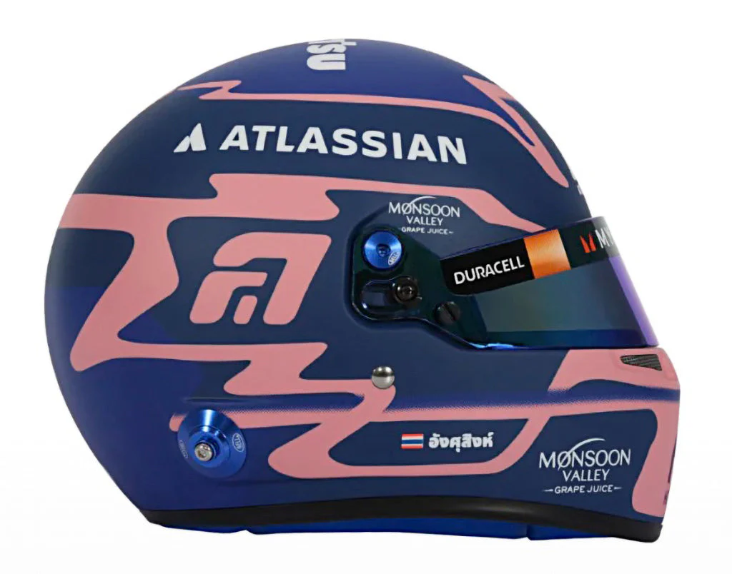 Bell HP77 Alex Albon 1:2 Scale F1 Mini Helmet | Williams 2025 F1 Season - Image 5