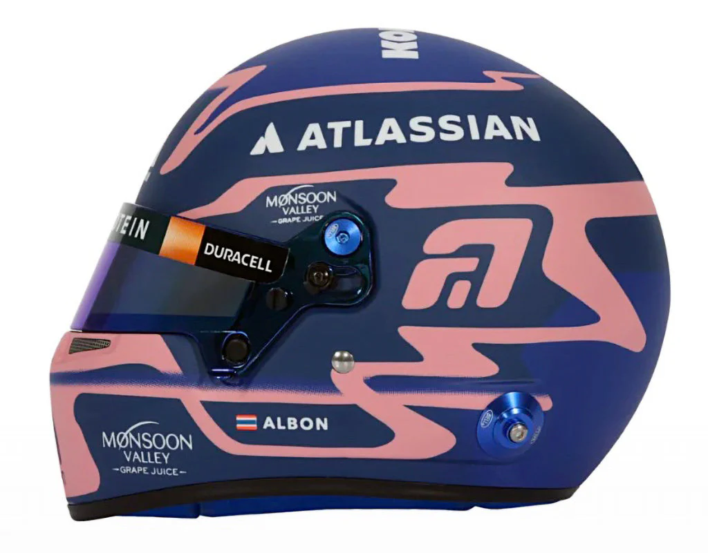 Bell HP77 Alex Albon 1:2 Scale F1 Mini Helmet | Williams 2025 F1 Season - Image 6