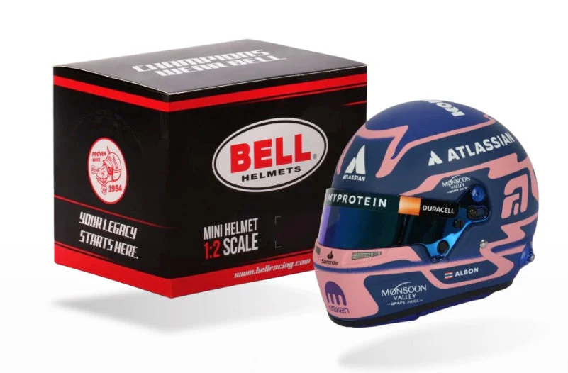 Bell HP77 Alex Albon 1:2 Scale F1 Mini Helmet | Williams 2025 F1 Season - Image 7