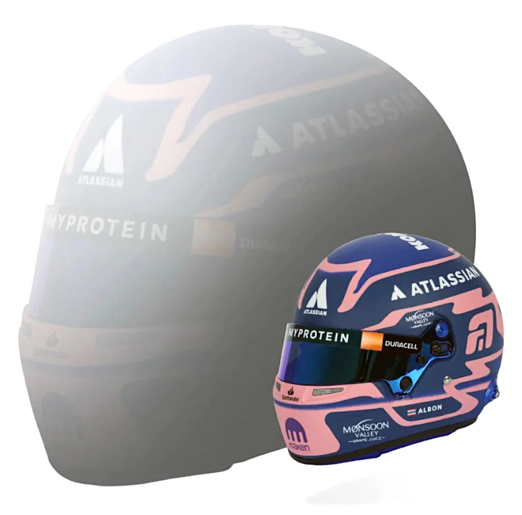 Bell HP77 Alex Albon 1:2 Scale F1 Mini Helmet | Williams 2025 F1 Season - Image 8