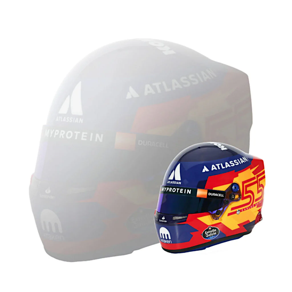 Bell HP77 Carlos Sainz 1:2 Scale F1 Mini Helmet | Williams 2025 F1 Season - Image 8