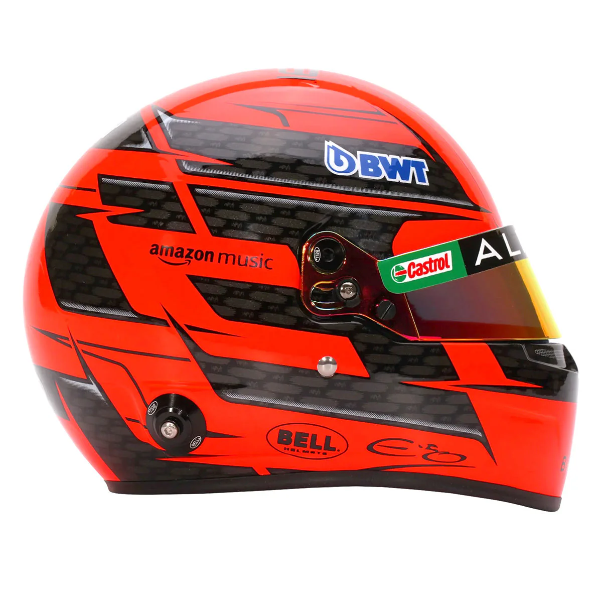 Bell HP77 Esteban Ocon 1:2 Scale F1 Mini Helmet | Alpine 2024 F1 Season - Image 2