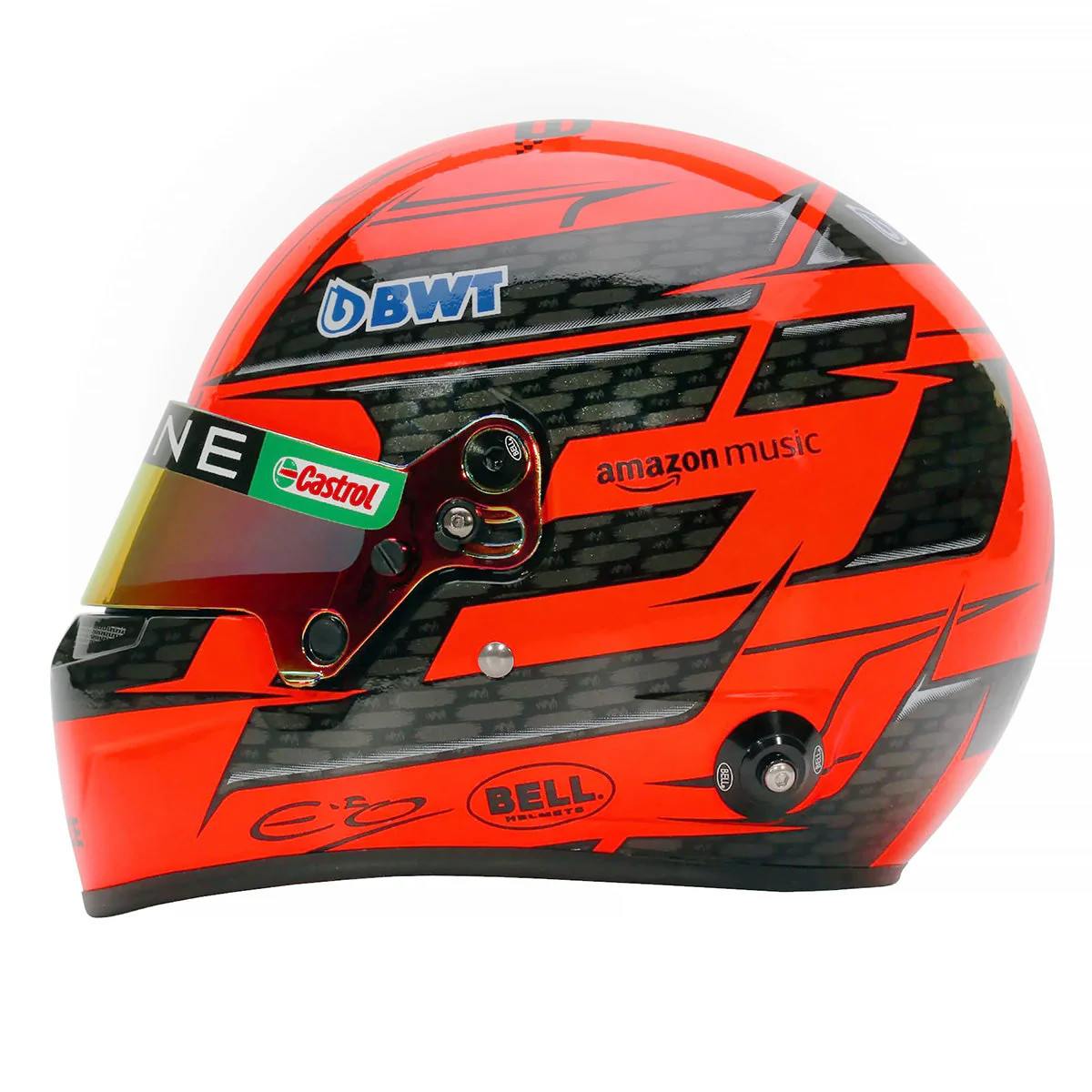 Bell HP77 Esteban Ocon 1:2 Scale F1 Mini Helmet | Alpine 2024 F1 Season - Image 5