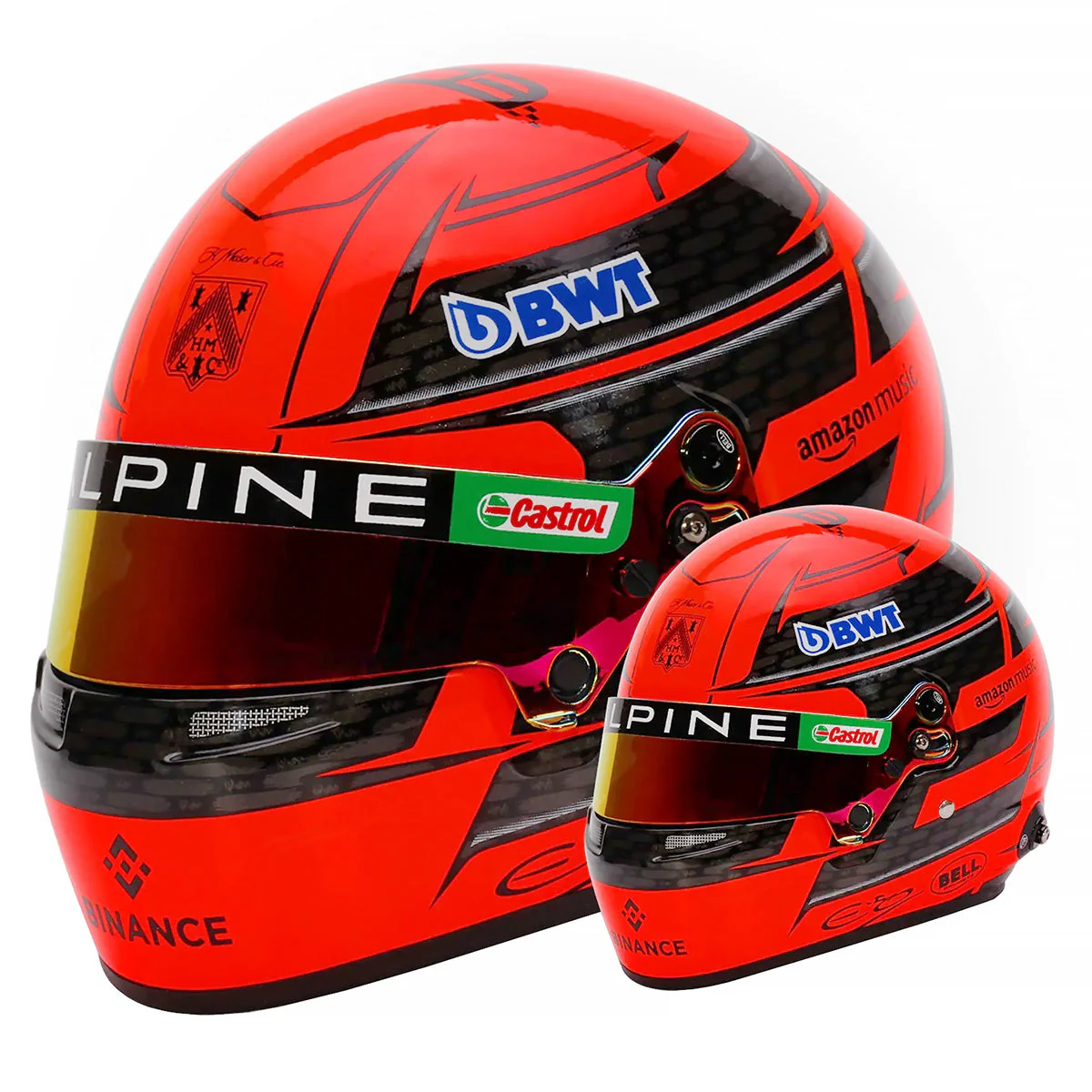 Bell HP77 Esteban Ocon 1:2 Scale F1 Mini Helmet | Alpine 2024 F1 Season - Image 6