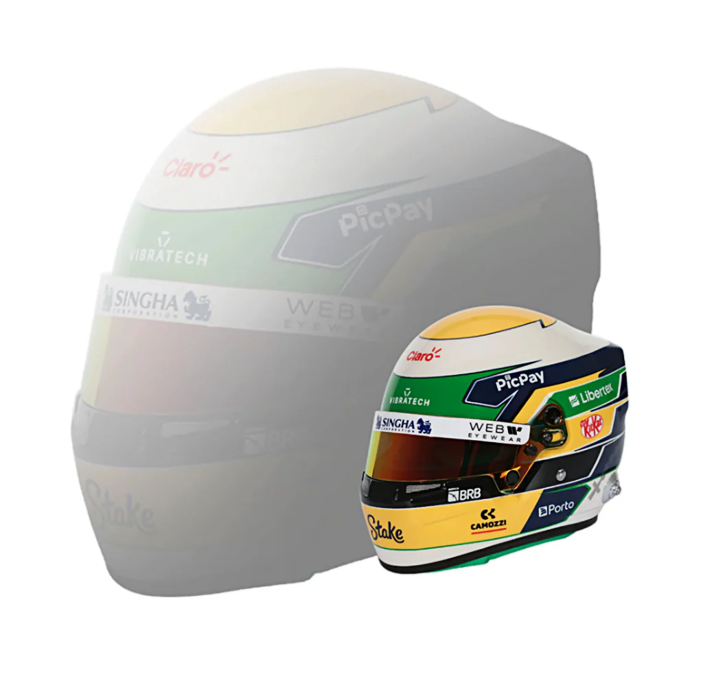 Bell HP77 Gabriel Bortoleto 1:2 Scale F1 Mini Helmet | Kick Sauber 2025 F1 Season - Image 7