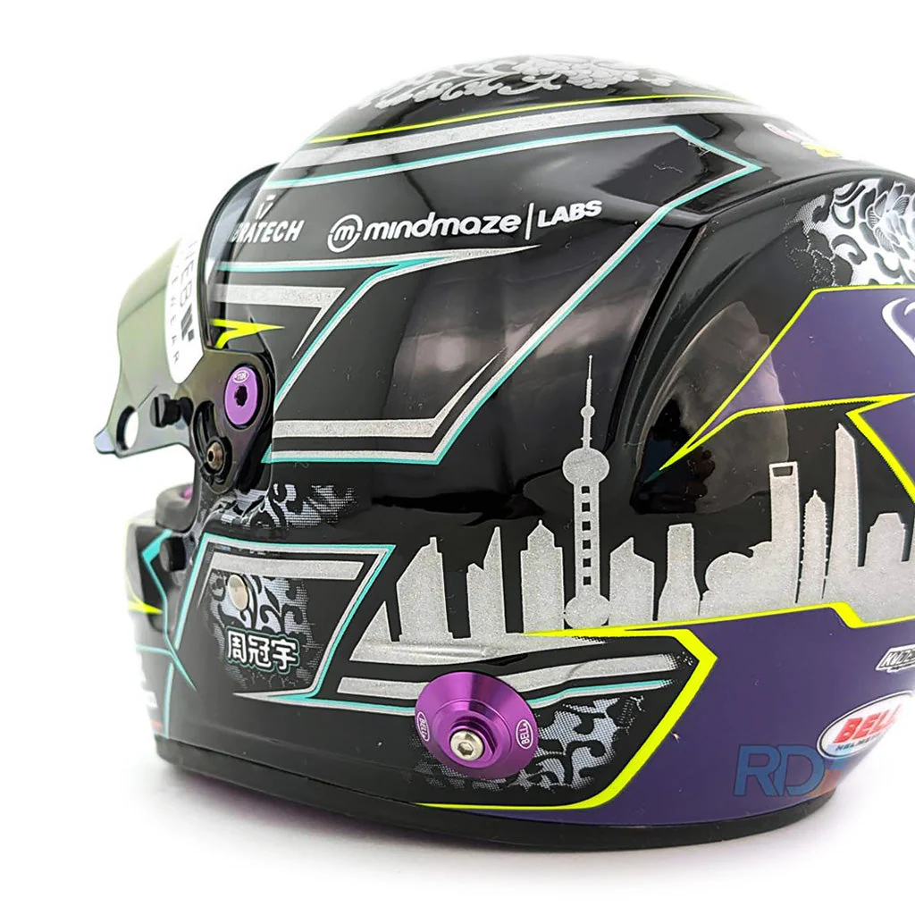 Bell HP77 Guanyu Zhou 1:2 Scale F1 Mini Helmet | Kick Sauber 2024 F1 Season - Image 6