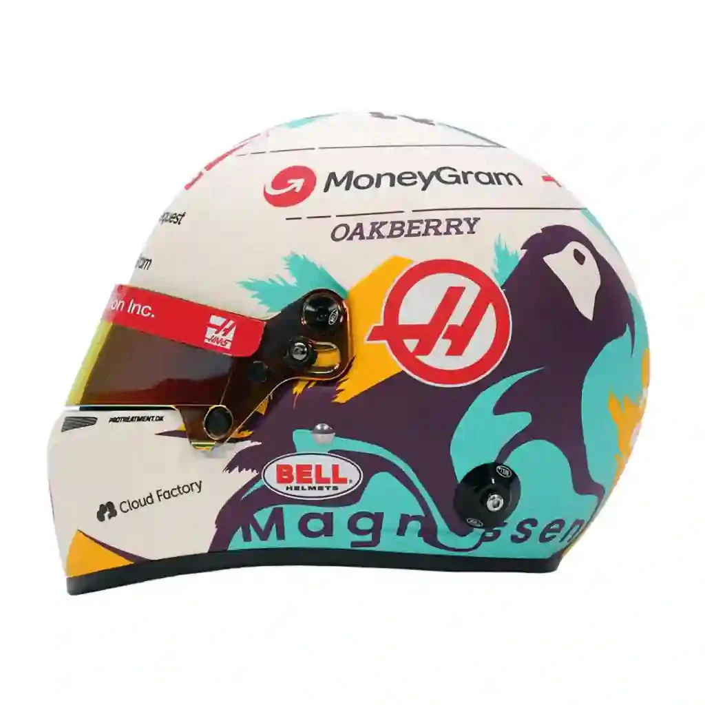 Bell HP77 Kevin Magnussen 1:2 Scale F1 Mini Helmet | Haas 2024 F1 Season - Image 6