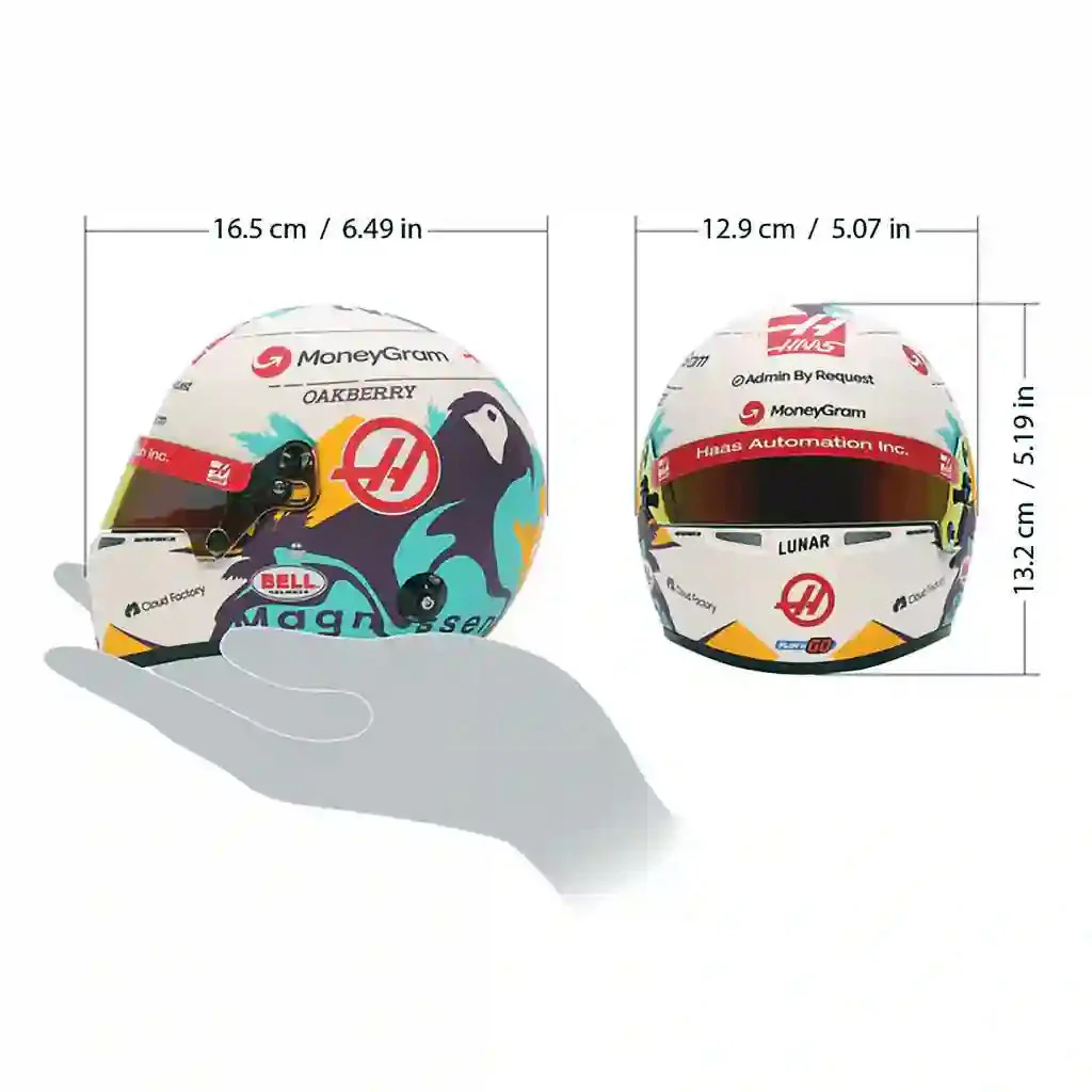 Bell HP77 Kevin Magnussen 1:2 Scale F1 Mini Helmet | Haas 2024 F1 Season - Image 9