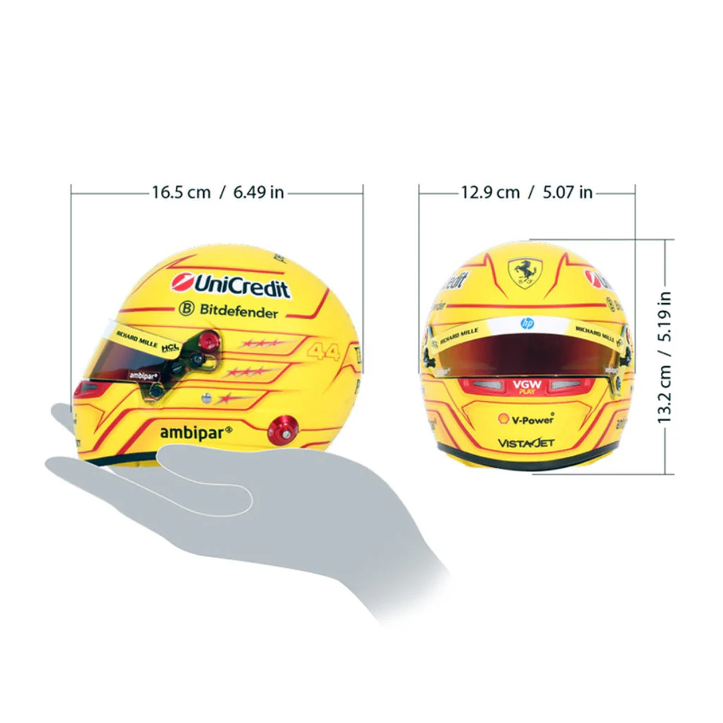 Bell HP77 Lewis Hamilton 1:2 Scale F1 Mini Helmet | Ferrari 2025 F1 Season - Image 7