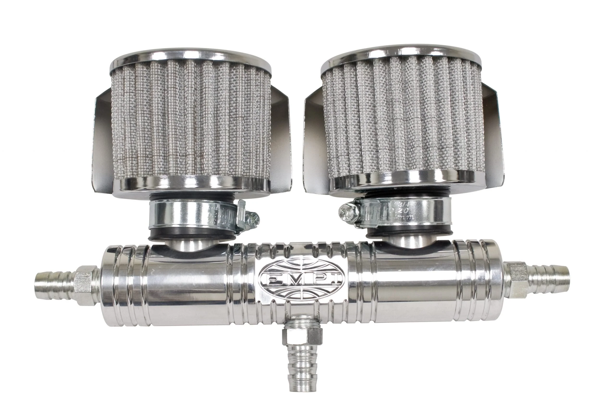Billet Breather Tube with Shielded Filter Covers