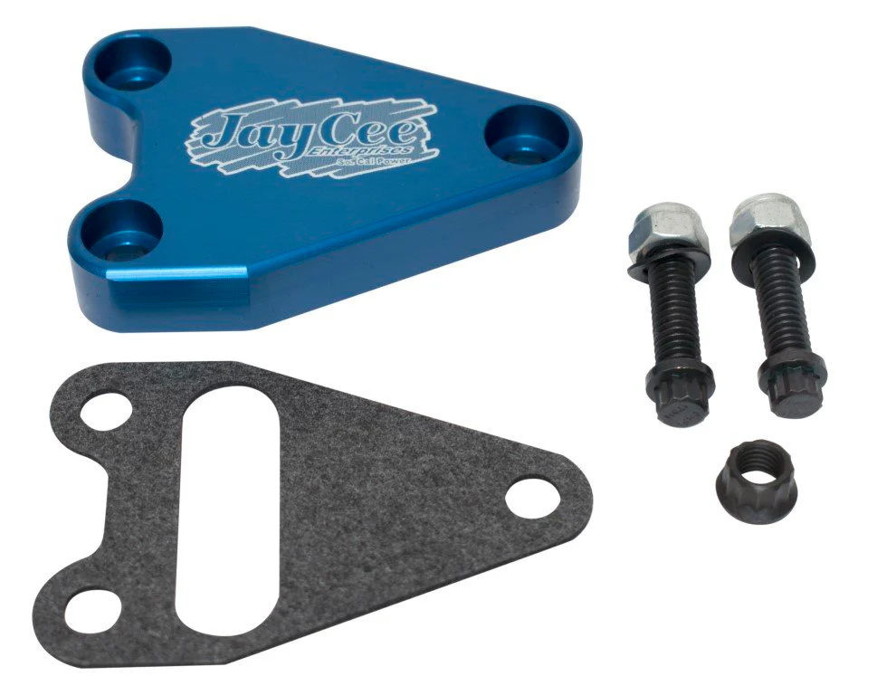 Billet Oil Cooler Block-Off, Blue