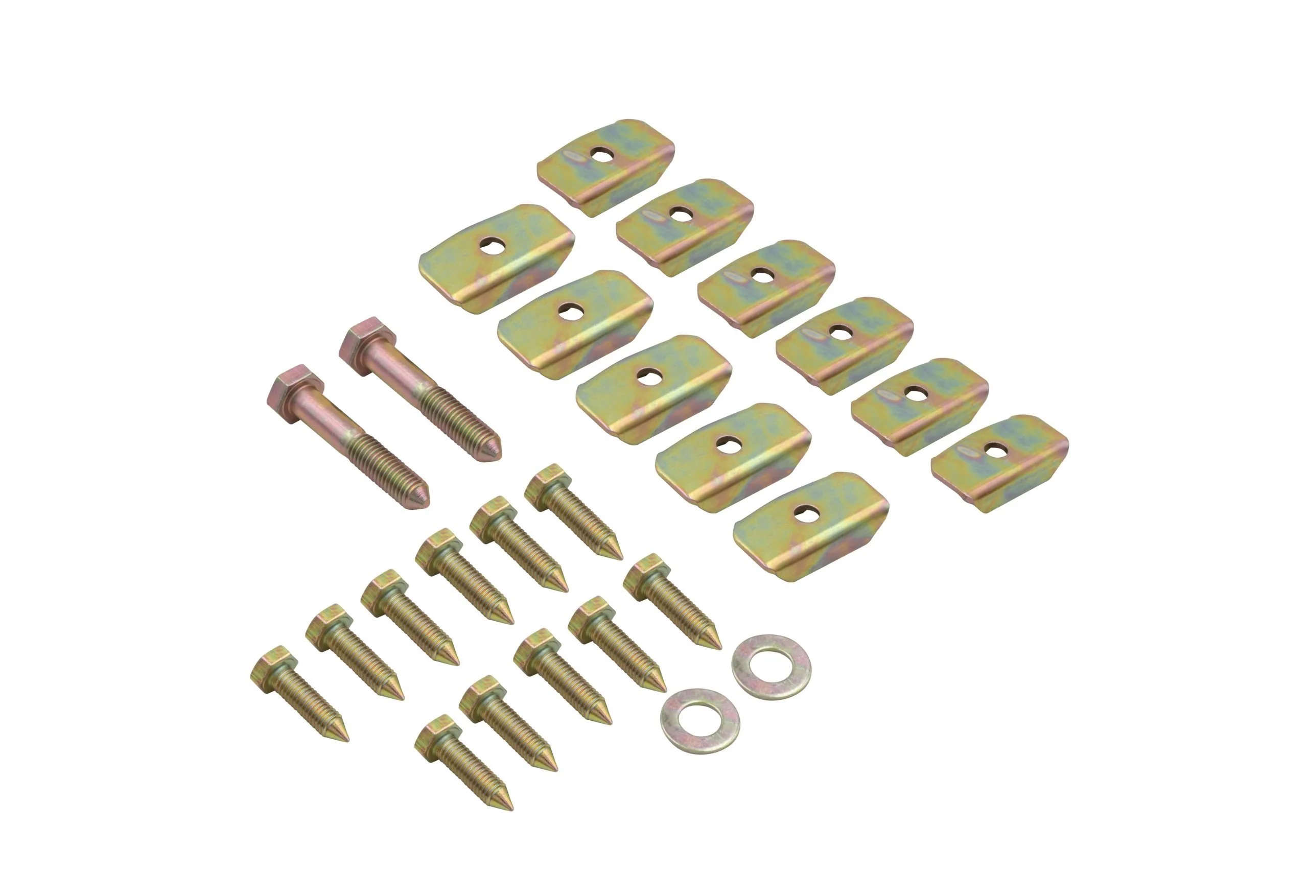 Bolts and Pan Washers for one pan half, Set.