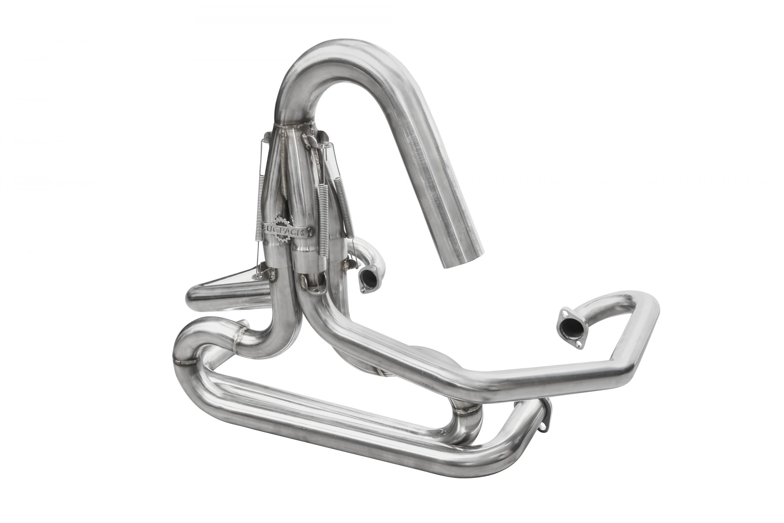 BUGPACK Stainless Steel Competition Exhaust with U-Bend Stinger, 1 1/2” Diameter Tubing