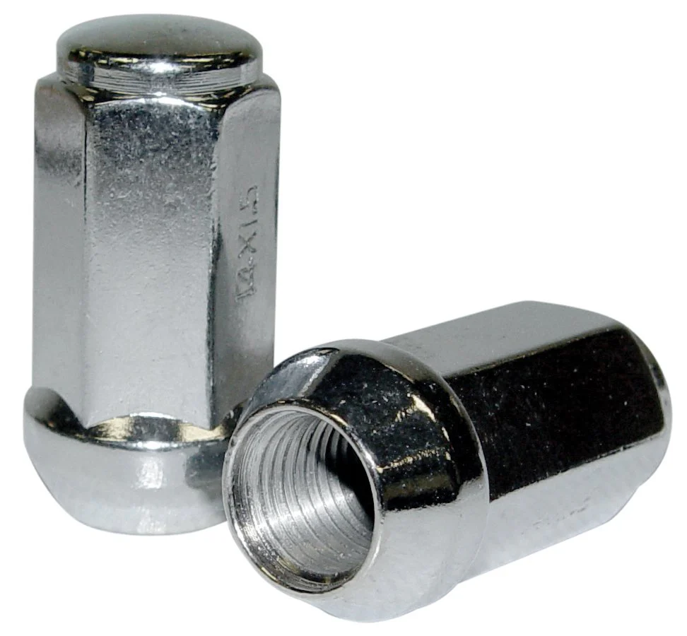 Chrome Lug Nuts, M14-1.5 x 1 3/4" Long, Set of 5