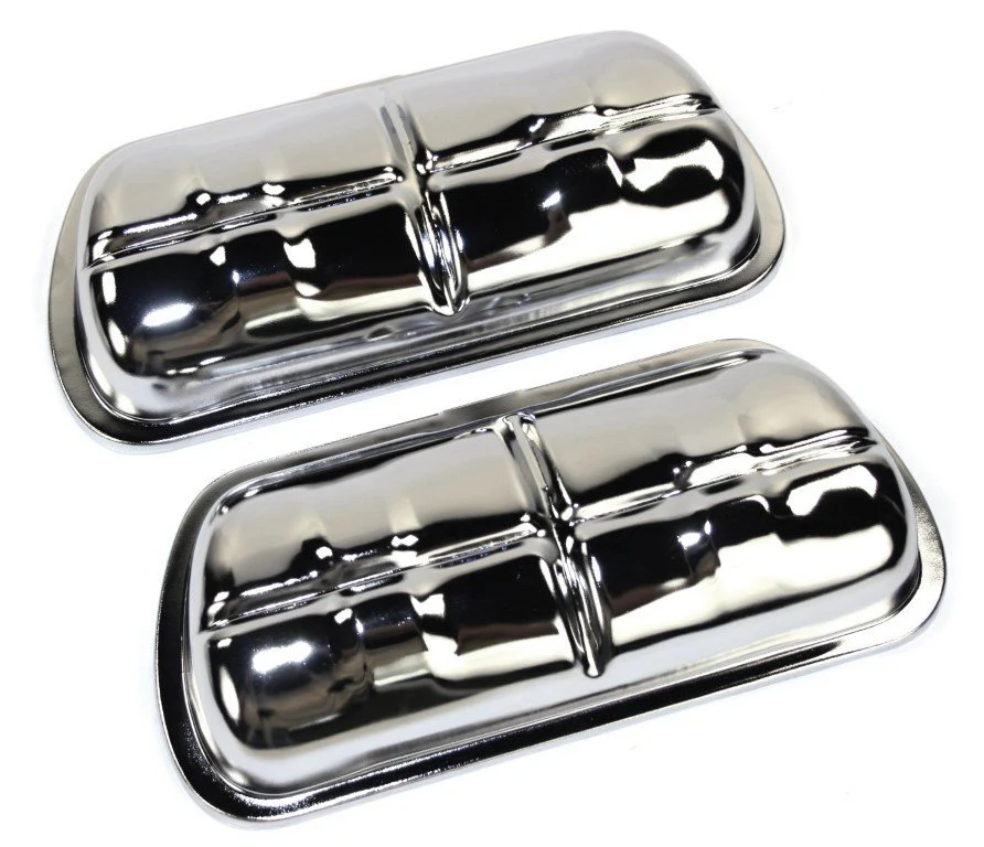 Chrome Stock Style Valve Covers, Set