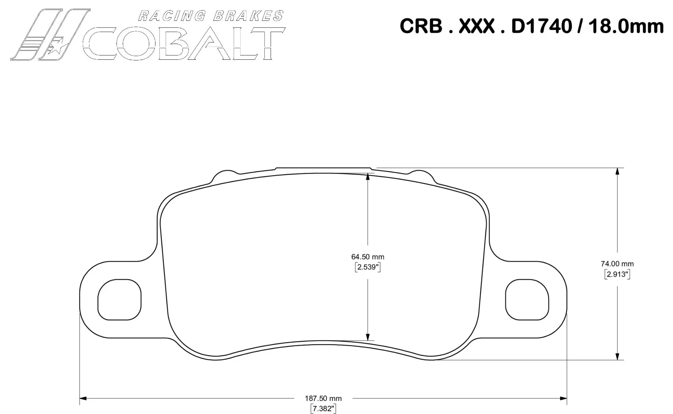 Cobalt Brake Pads D1740 Brake Pads - Image 2