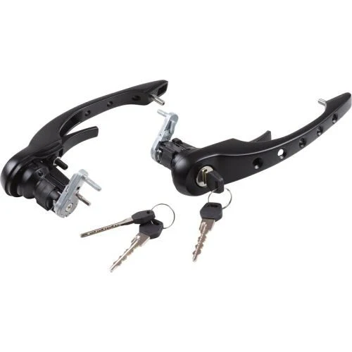 DRILLED BLACK WITH LOCK AND KEYS, L-R OUTER, 2 PER SET, 911-912