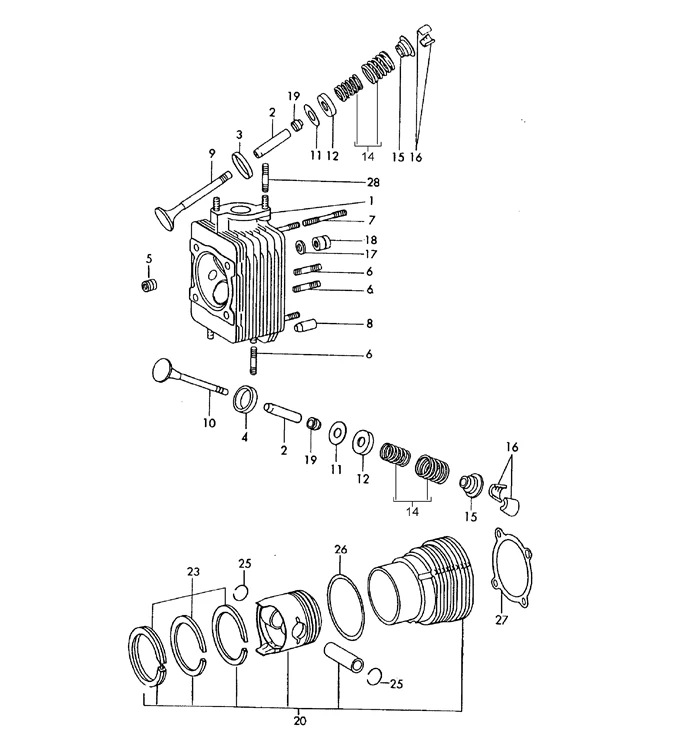 Early Style Small Cylinder Head Washer for Porsche 911, 912, and 914 (2.0-2.7L) (1965-77) - Image 2