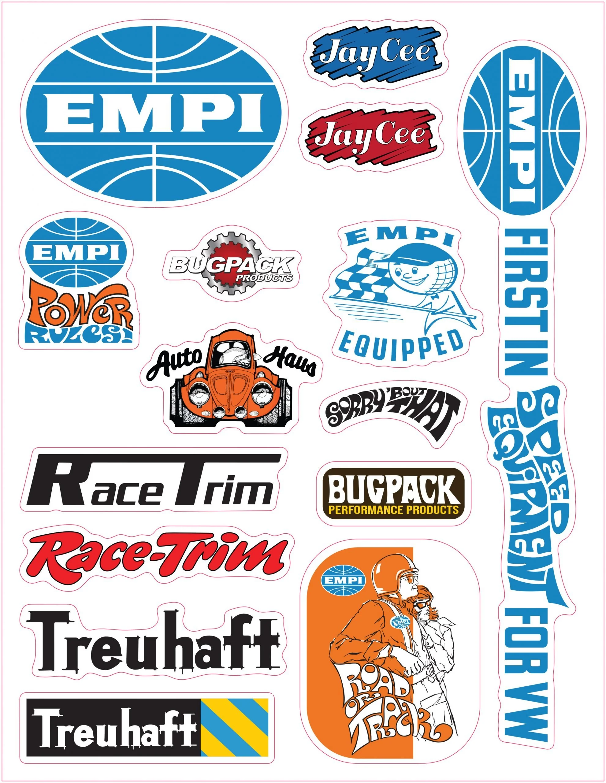 EMPI Family Sticker Collection Sheet