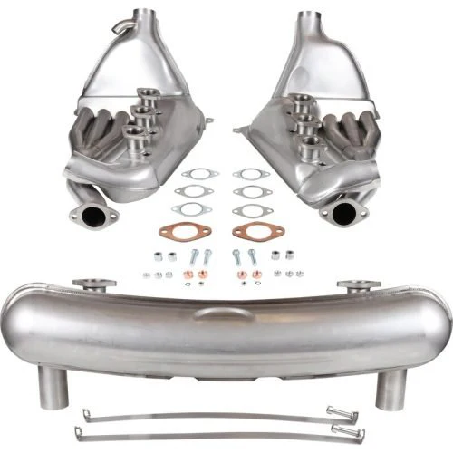 EXHAUST CONVERSION SET, BIG BORE, 2.7/3.0, 41MM OD TUBES, DUAL OUTLET MUFFLER - Image 2