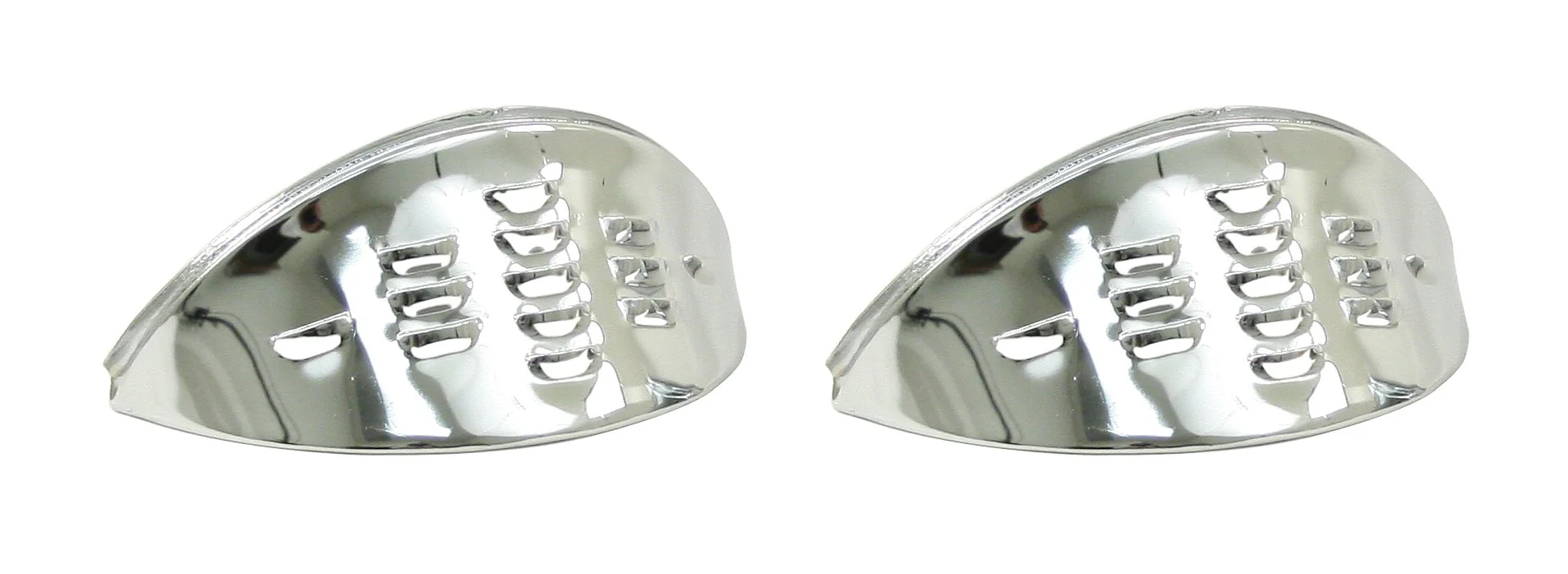 Eye Brows, Louvered Chrome, Type 1, Pair