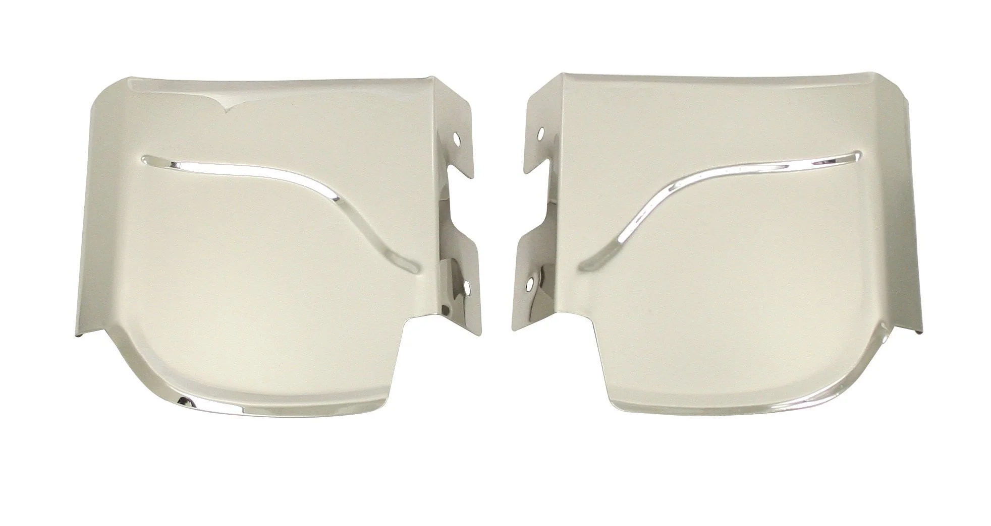 Fender Guards, Rear, Stainless Steel, Type 1, Pair, with Plastic Trim