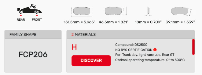 Ferodo FCP0206 Brake Pads - Image 2