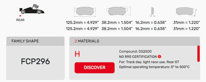Ferodo FCP0296 Brake Pads - Image 2