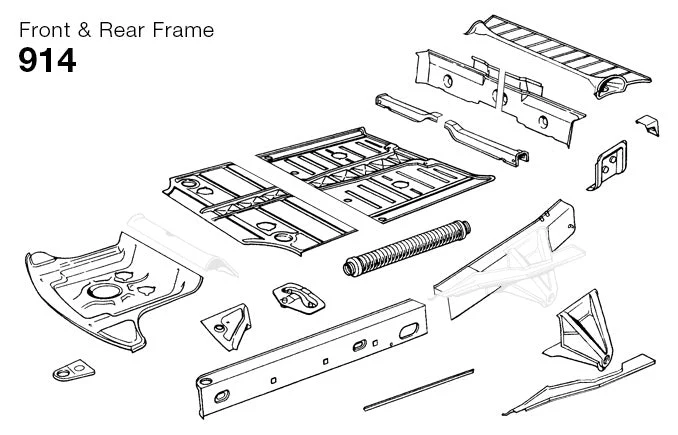 Inner Longitudinal, Engine Compartment for Porsche 914/914-6 (1970-76) - Image 2