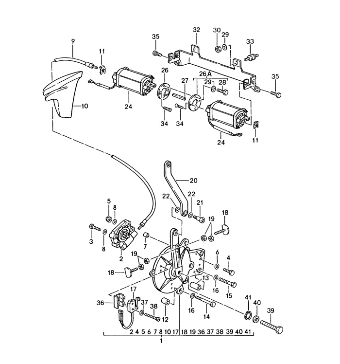 Left Convertible Top Cable for Porsche 911 (1986-98) - Image 2