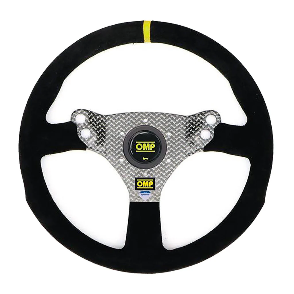 OMP 320 HYBRID S Flat Steering Wheel | Carbon Dyneema Suede
