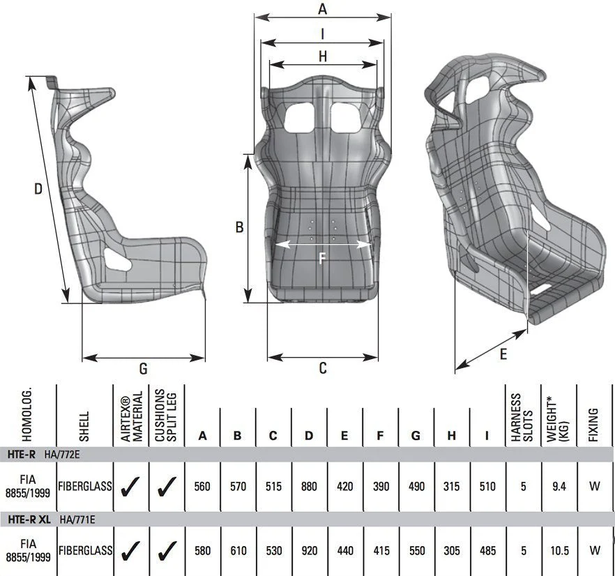 OMP HTE-R Racing Seat | Regular or XL - Image 2