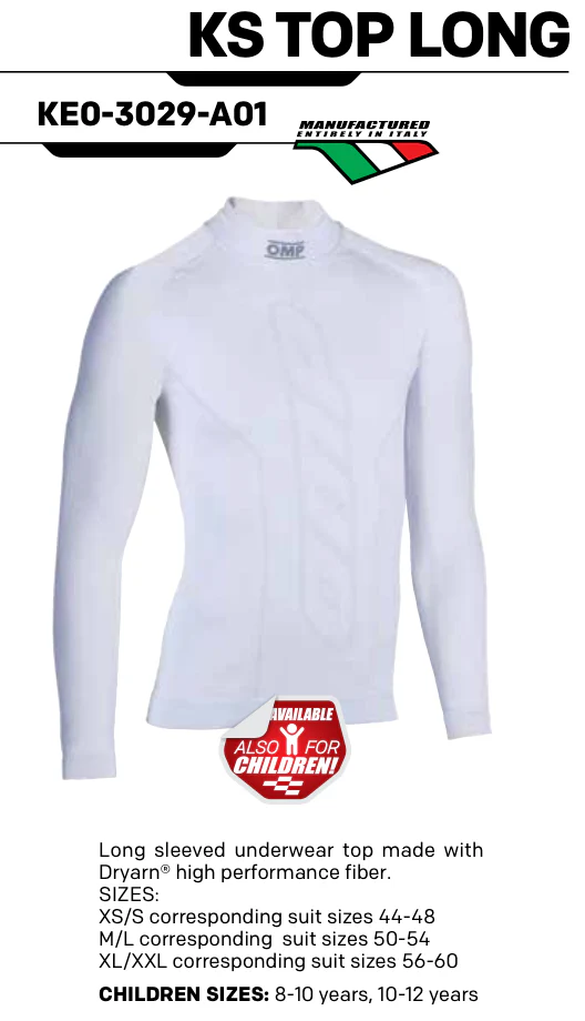 OMP Karting Underwear Long Sleeve Shirt - Image 2