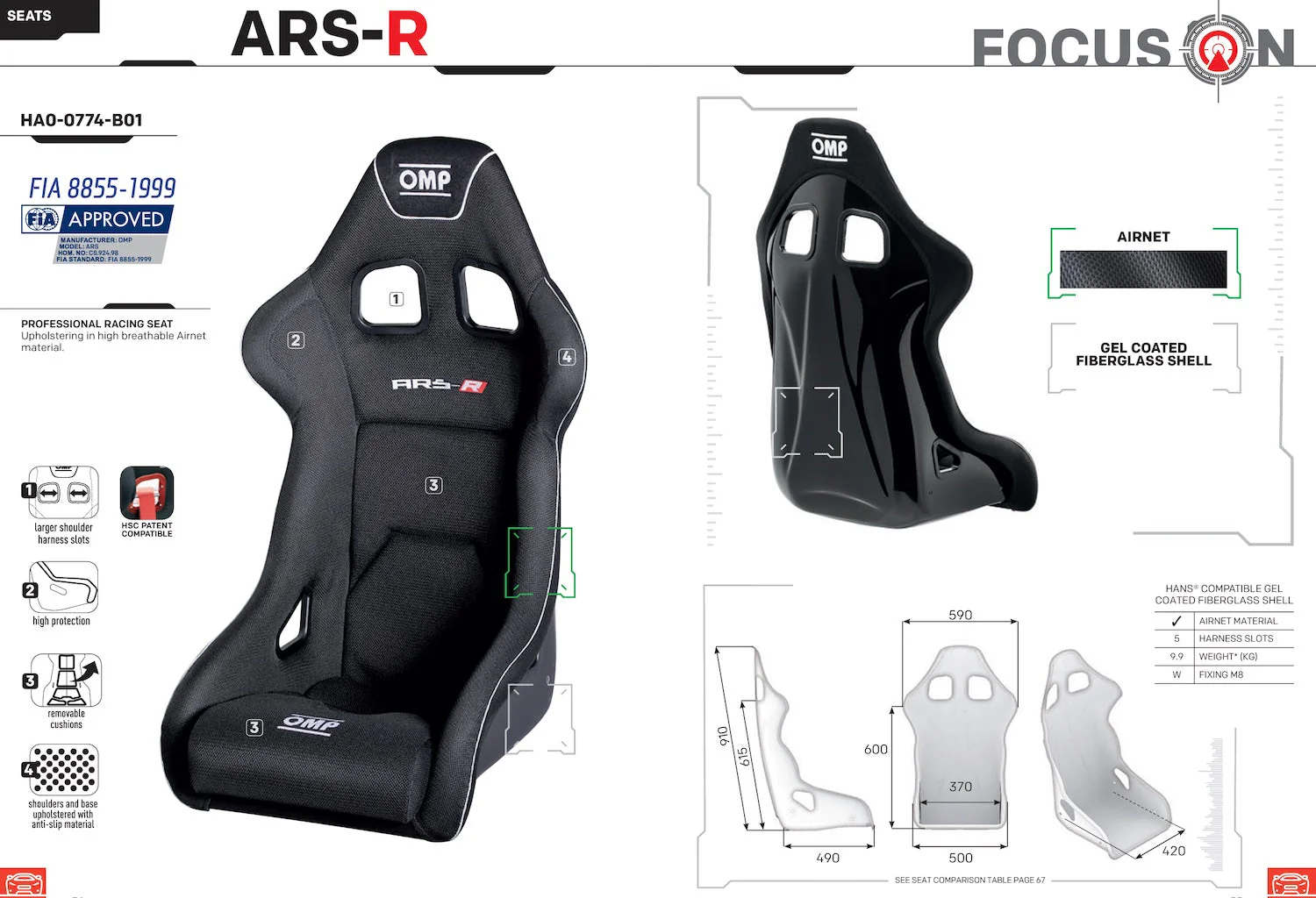 OMP RS-PT2 Racing Seat - Image 2