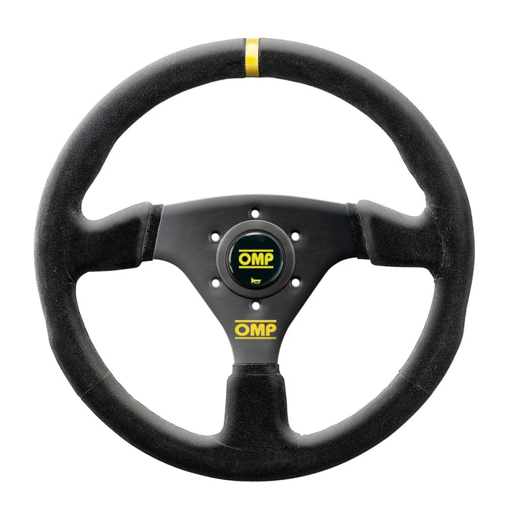 OMP Targa 330 Steering Wheel – 330mm Black Suede Flat Racing Wheel - Image 2